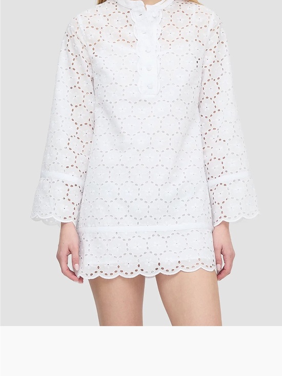 Hill House Dresses & Skirts - Hill house Attica xs Women's White Eyelet Tunic dress